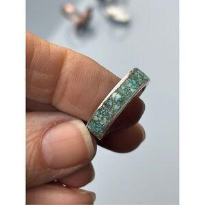 Ring, Sterling Silver with Inlaid Turquoise Ring, size 9.5, New with Tags, Handm